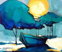 Salman Farooqi, 30 x 36 Inch, Acrylic on Canvas, Seascape Painting, AC-SF-648 Salman Farooqi, 30 x 36 Inch, Acrylic on Canvas, Seascape Painting, AC-SF-648